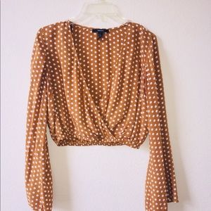 Poka Dotted yellow cropped surplice